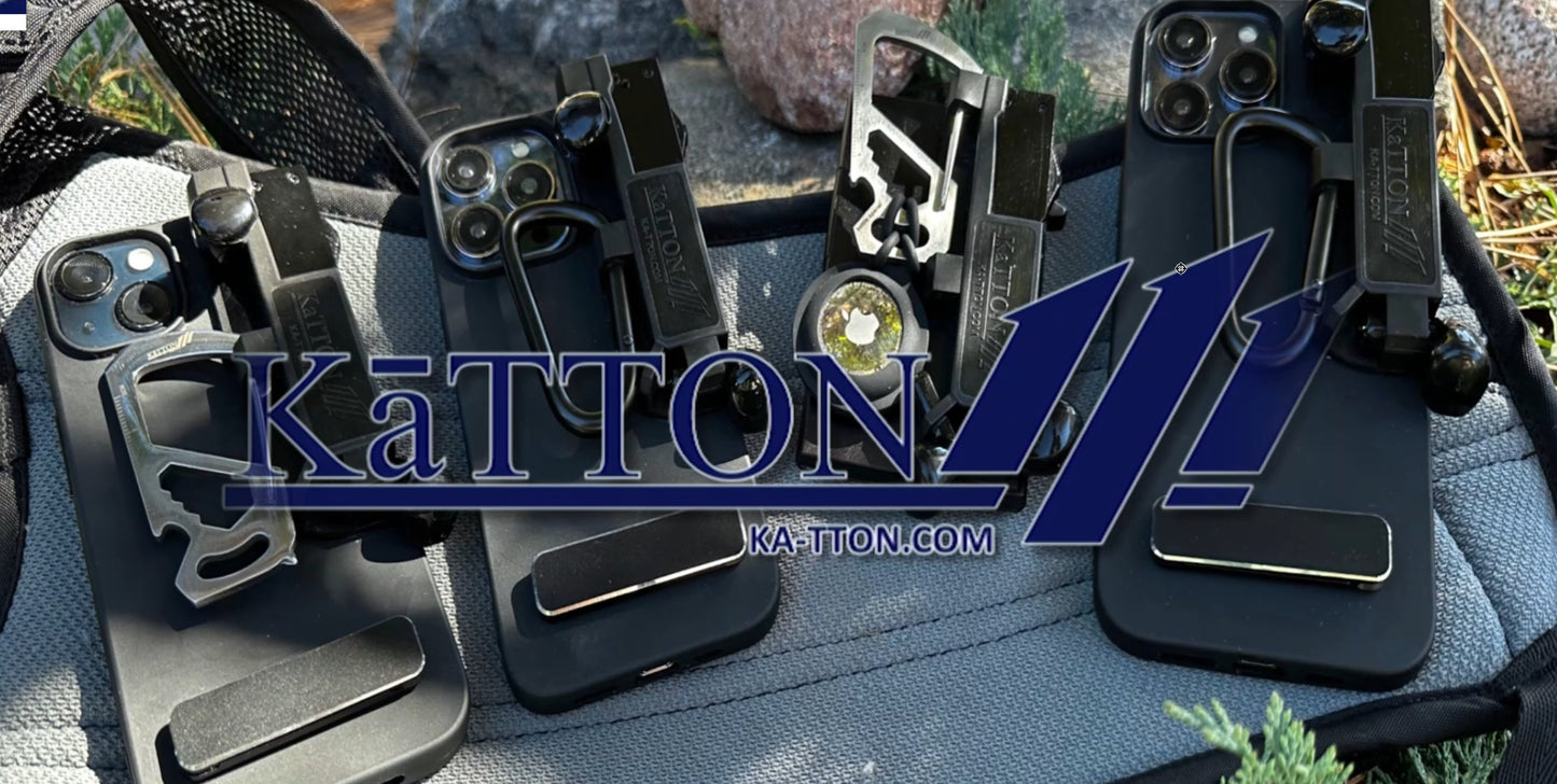 KaTTON Multi-tool Slim Wallet With removable multi-tool, air tag / smart tag holder & air pod holders Ka-TTON