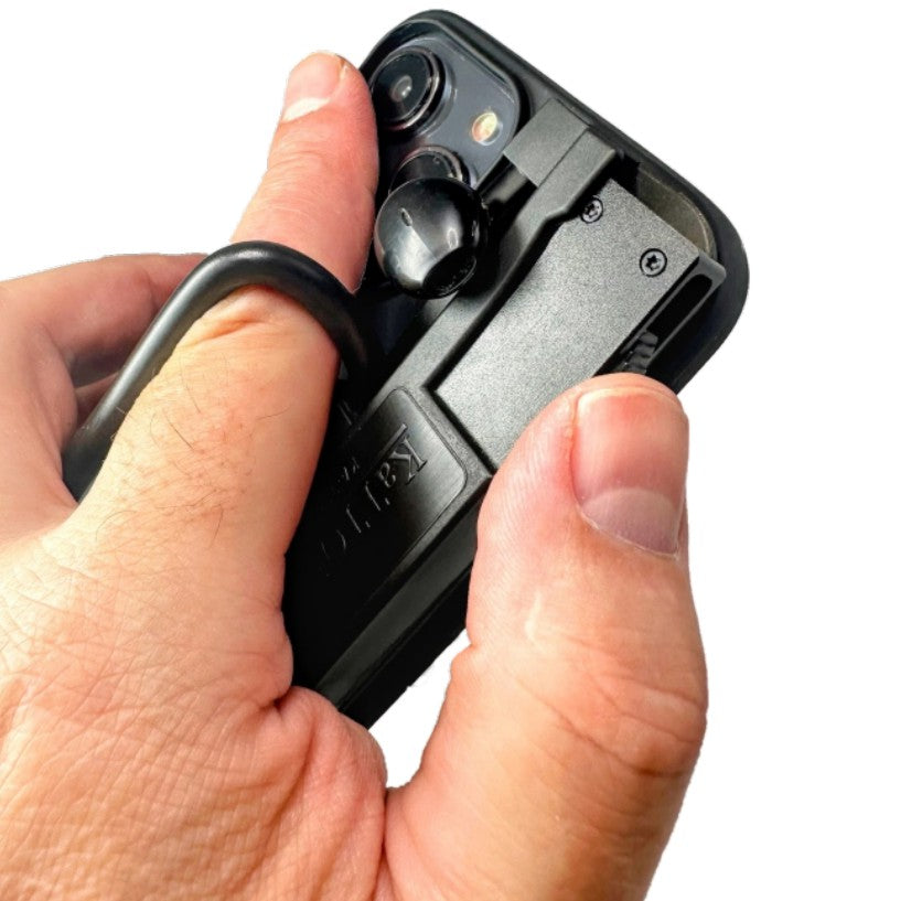 KaTTON Phone case Compatible with iPhone 13 Pro, Multitool Phone Case Holder for Removable Multi-Tool or USB Drive, Air Tag Holder, Kickstand, Carabiner Finger Holder, Finger Loop & Air Pod Holders Ka-TTON