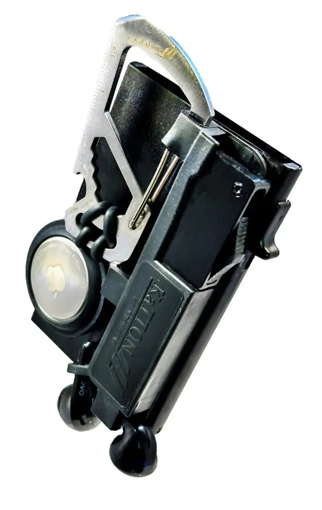 Multi-tool Slim Wallet With removable multi-tool, air tag / smart tag holder & air pod holders Ka-TTON