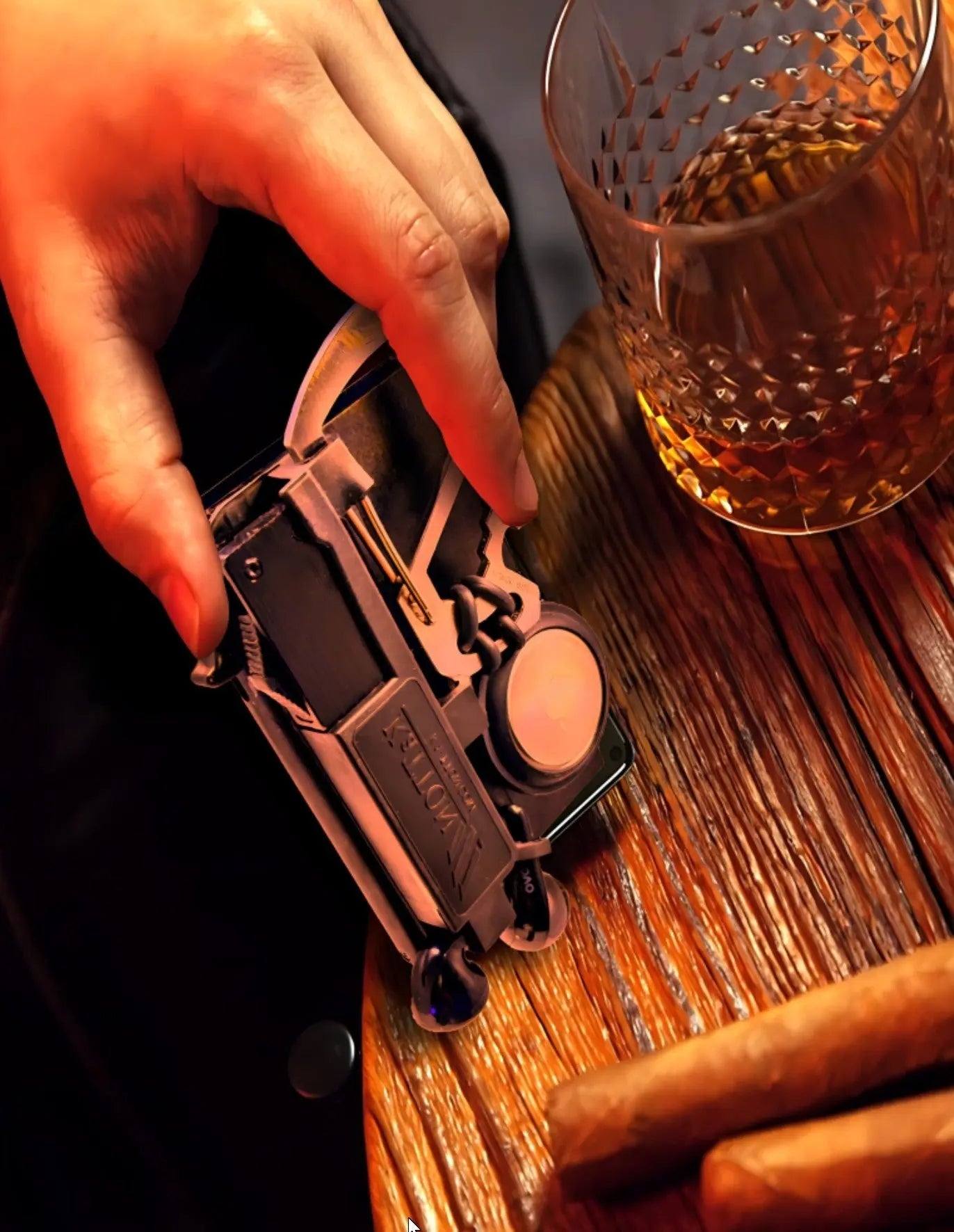 Multi-tool Slim Wallet With removable multi-tool, air tag / smart tag holder & air pod holders Ka-TTON